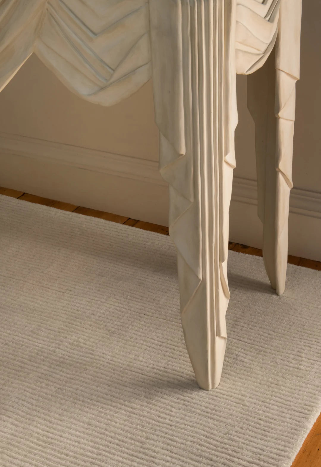 Vloerkleed Layered Drift Wool Rug Bone White