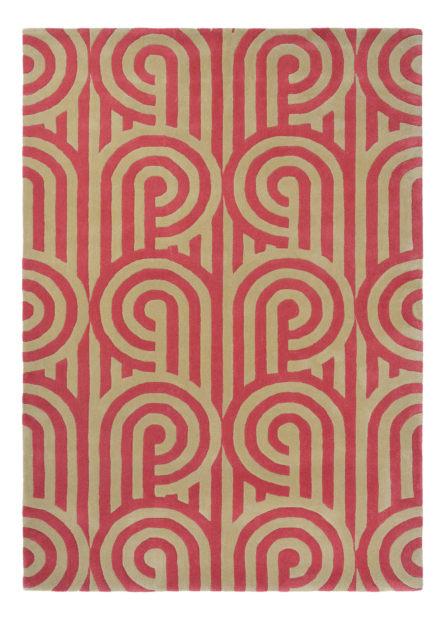 Laagpolig vloerkleed Florence Broadhurst Turnabouts Claret 39200