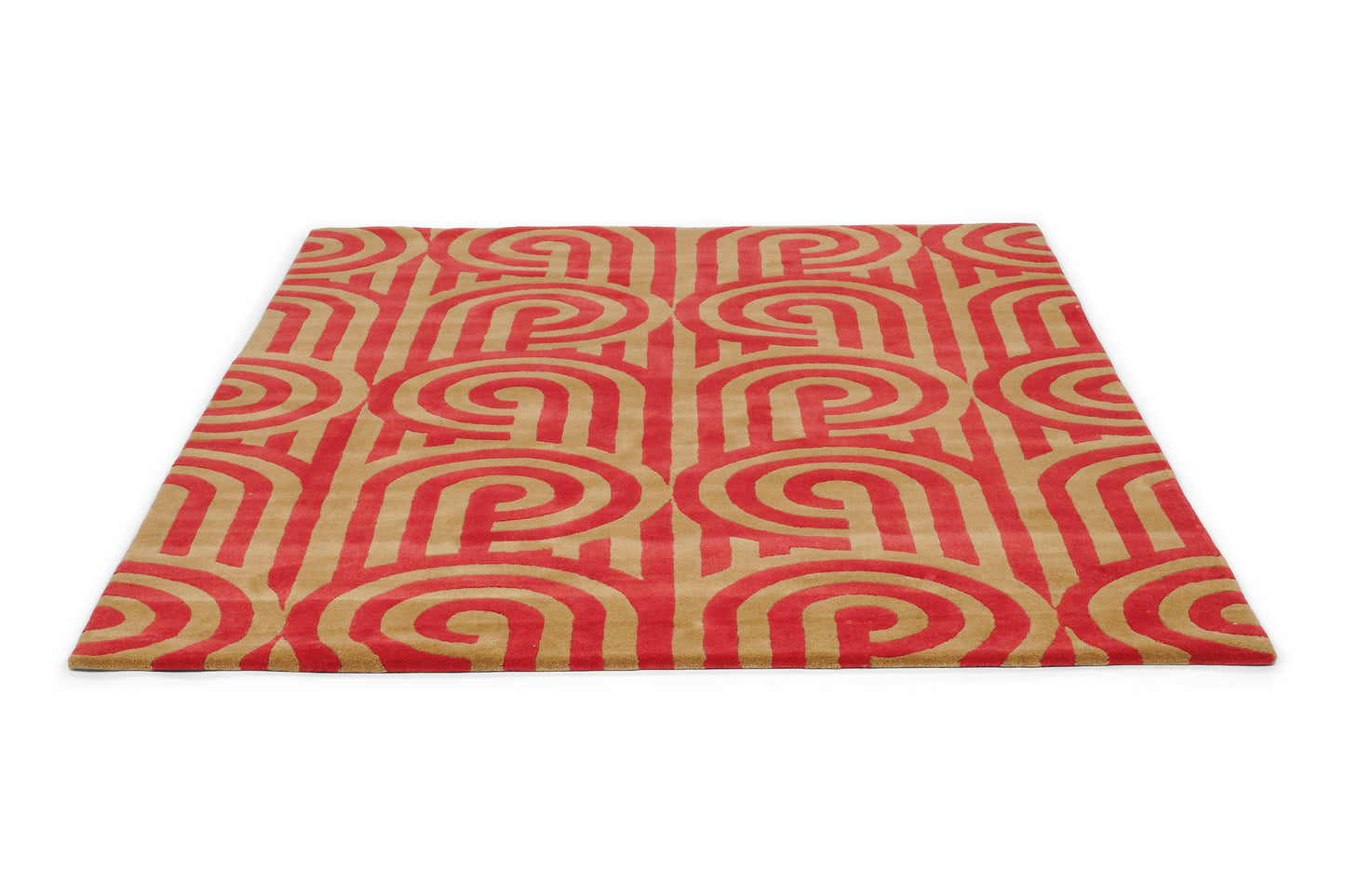 Laagpolig vloerkleed Florence Broadhurst Turnabouts Claret 39200