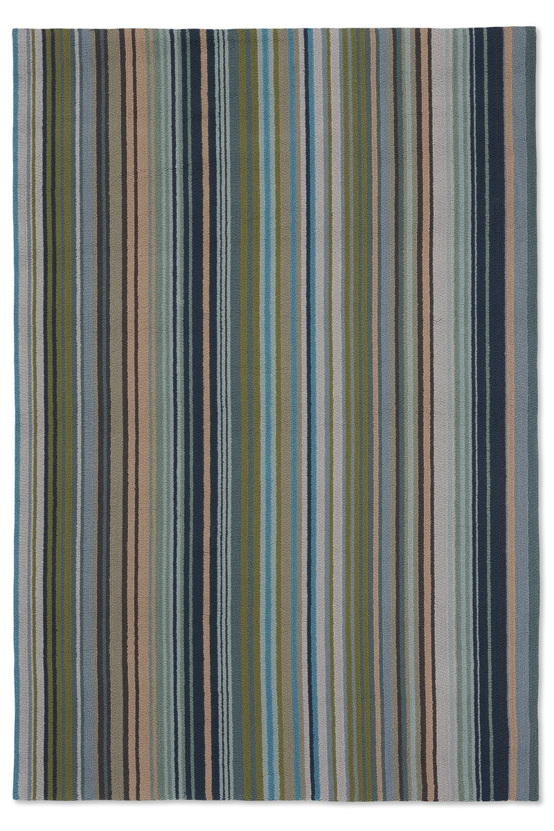 Harlequin Spectro Stripes-Emerald/Marine/Rust outdoor 442108 Vloerkledenwinkel