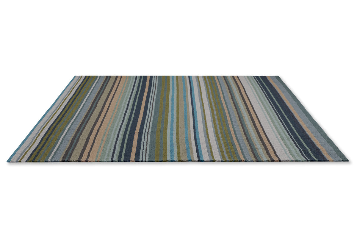 Harlequin Spectro Stripes-Emerald/Marine/Rust outdoor 442108 Vloerkledenwinkel