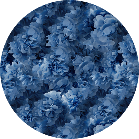 Laagpolig Vloerkleed Moooi Carpets Hortensia Blue Rond