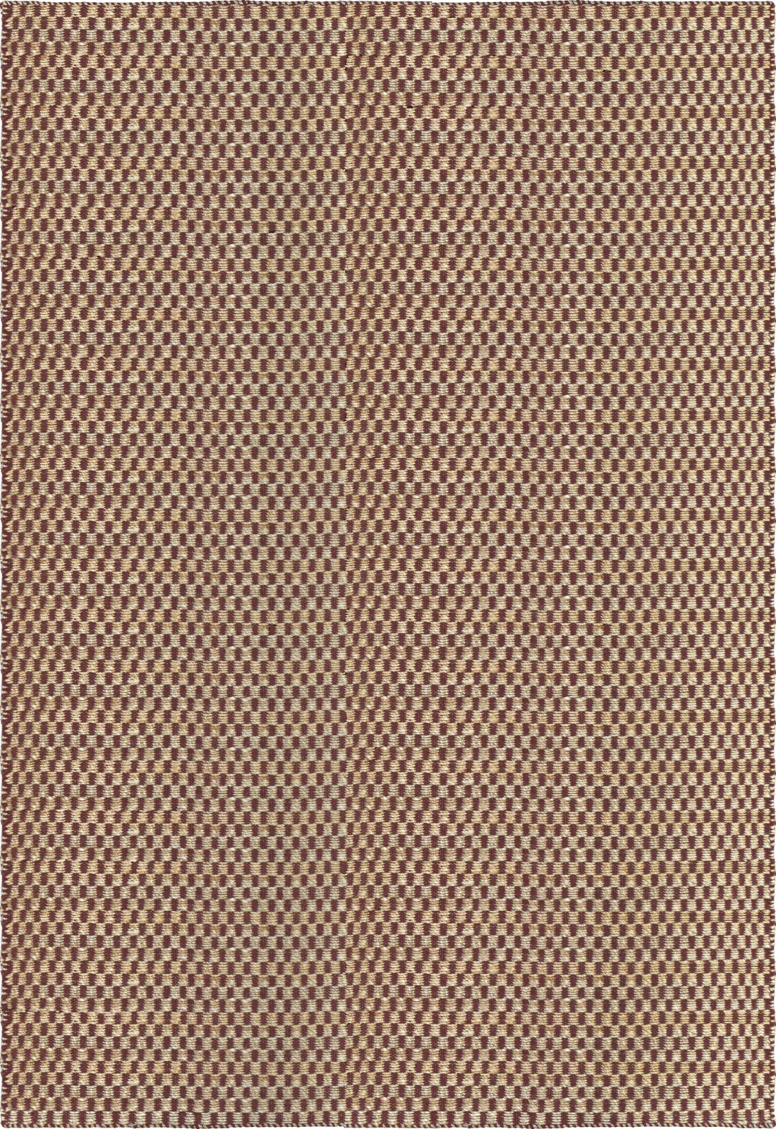 Vloerkleed Layered Barley Jute Rug Burgundy