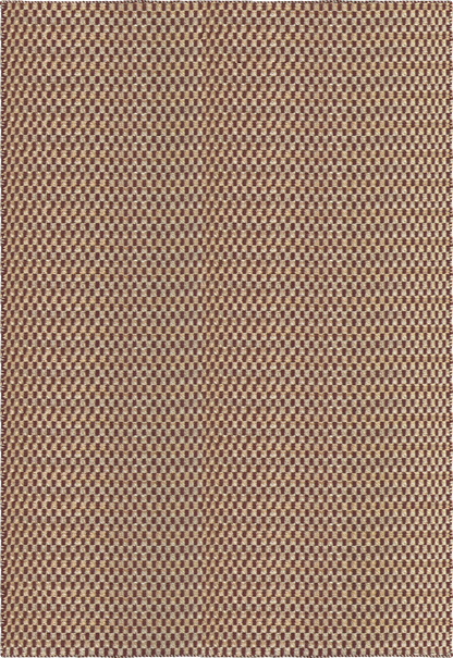 Vloerkleed Layered Barley Jute Rug Burgundy