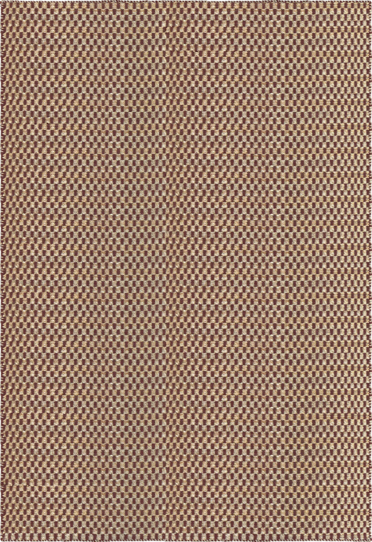 Vloerkleed Layered Barley Jute Rug Burgundy