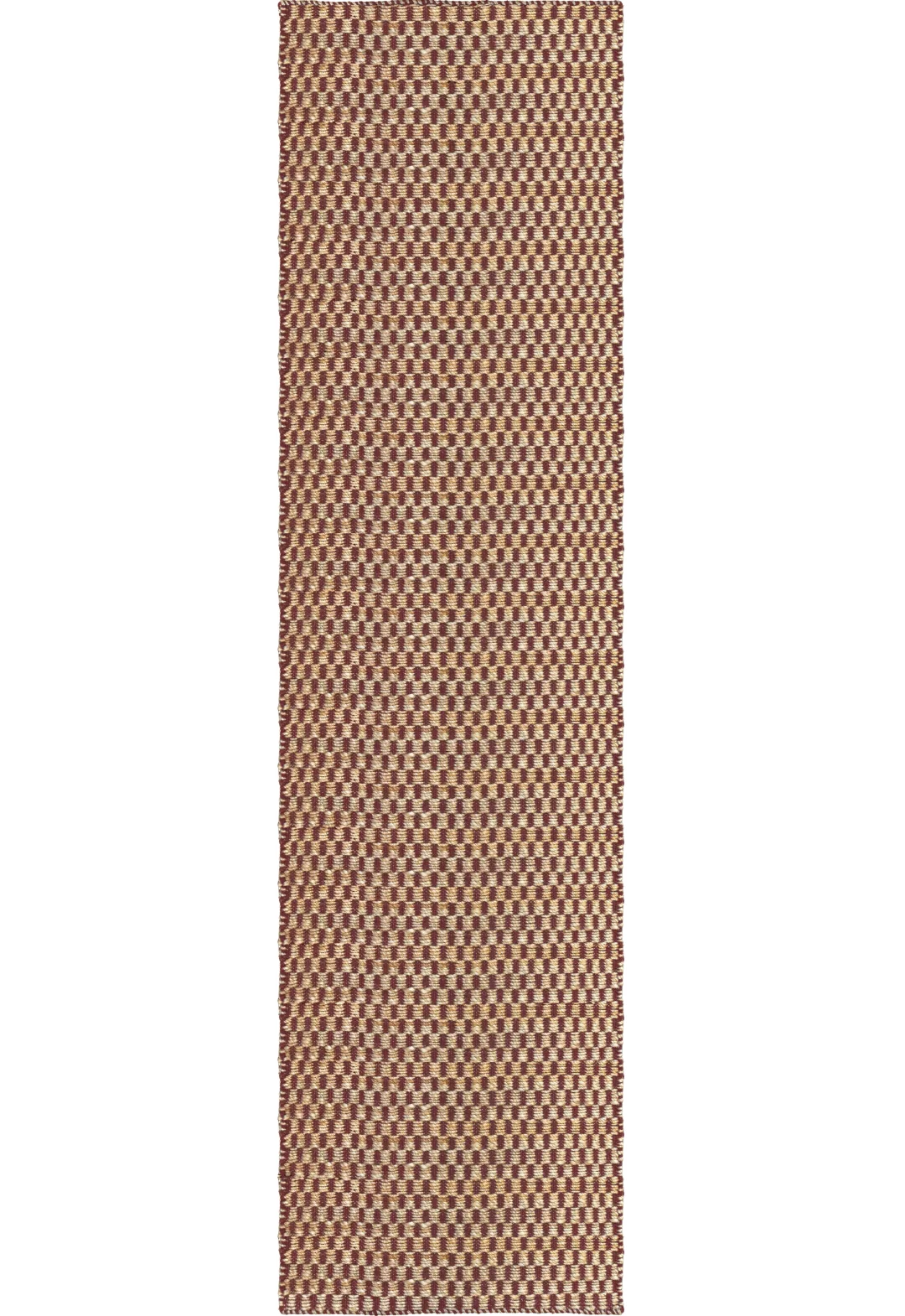 Vloerkleed Layered Barley Jute Rug Burgundy