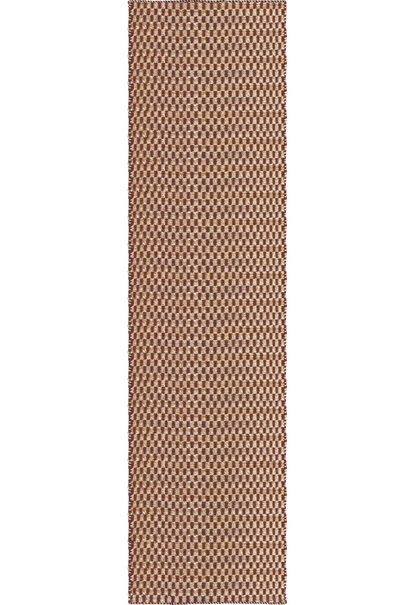 Vloerkleed Layered Barley Jute Rug Burgundy