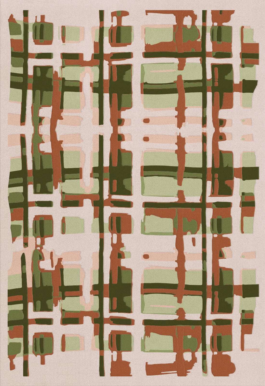 Vloerkleed Layered Collina Strada Plaid Garden Pop