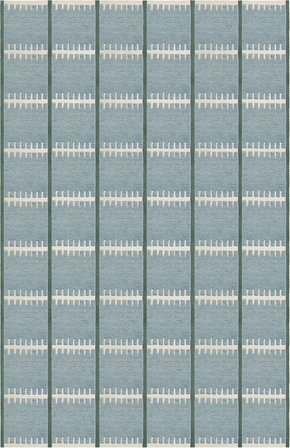 Vloerkleed Layered Lilly Wool Rug Blue