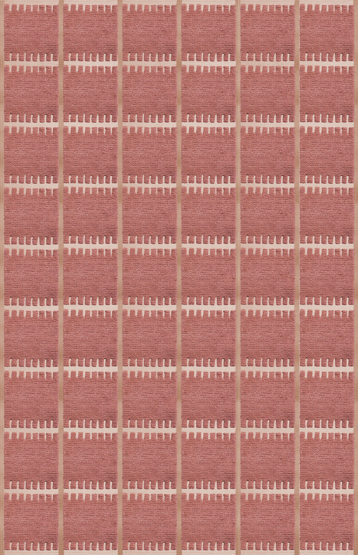 Vloerkleed Layered Lilly Wool Rug Claret Red