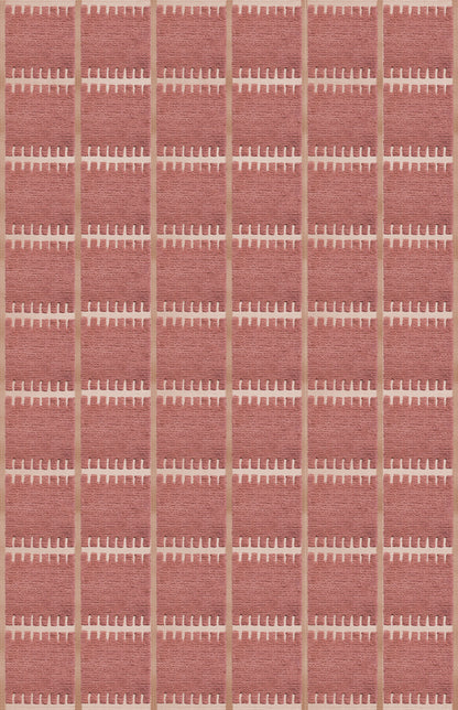 Vloerkleed Layered Lilly Wool Rug Claret Red