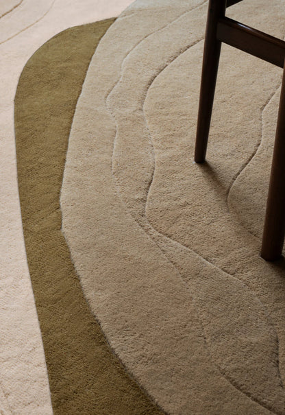 Vloerkleed Layered Erik Bratsberg Lozza Wool Rug Olive