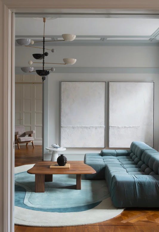 Vloerkleed Layered Erik Bratsberg Lozza Wool Rug Teal