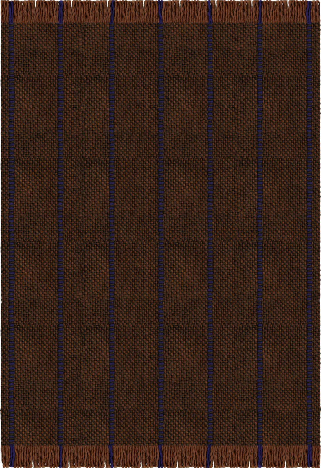 Vloerkleed Layered Massaproductions Cord Wool Rug Blue Brown