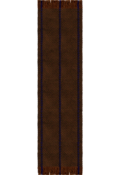 Vloerkleed Layered Massaproductions Cord Wool Rug Blue Brown