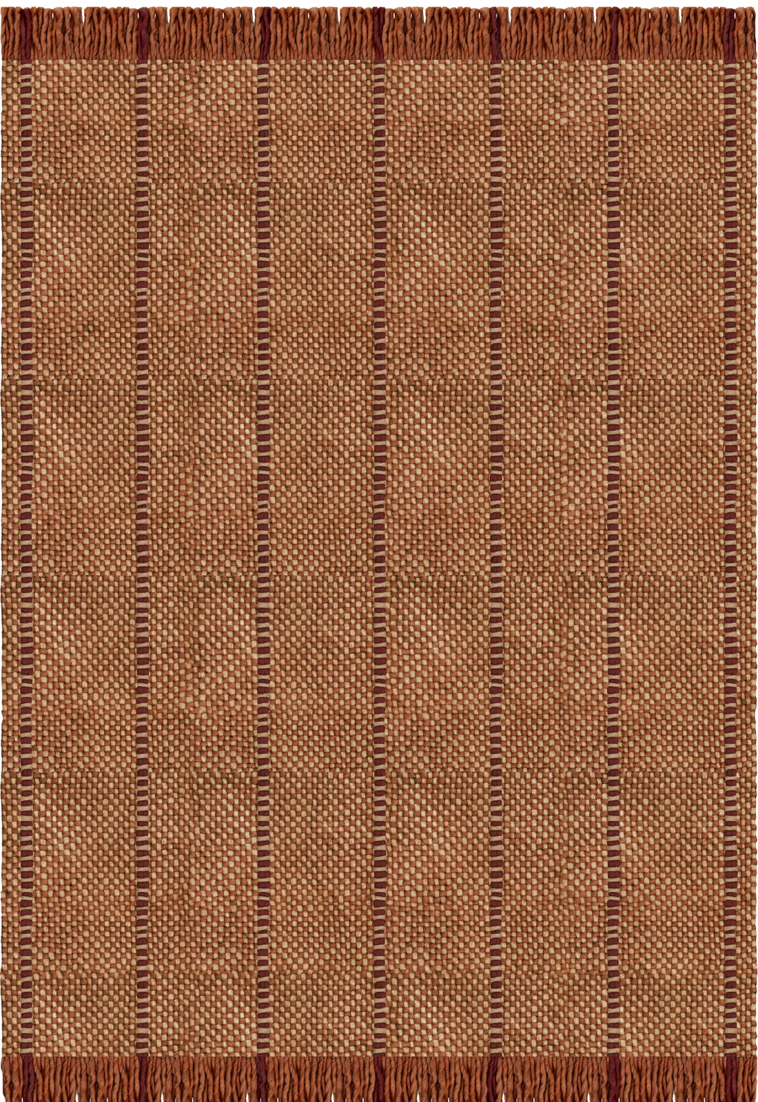 Vloerkleed Layered Massaproductions Cord Wool Rug Burgundy Rust