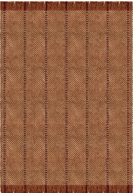 Vloerkleed Layered Massaproductions Cord Wool Rug Burgundy Rust