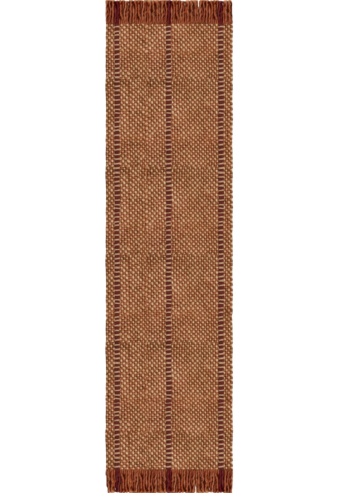 Vloerkleed Layered Massaproductions Cord Wool Rug Burgundy Rust