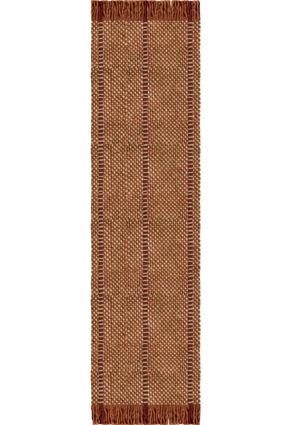 Vloerkleed Layered Massaproductions Cord Wool Rug Burgundy Rust