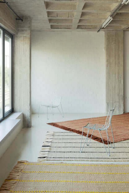 Vloerkleed Layered Massaproductions Cord Wool Rug Burgundy Rust