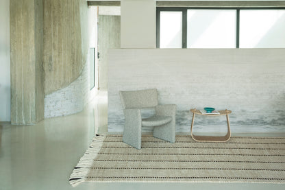 Vloerkleed Layered Massaproductions Cord Wool Rug Black And White