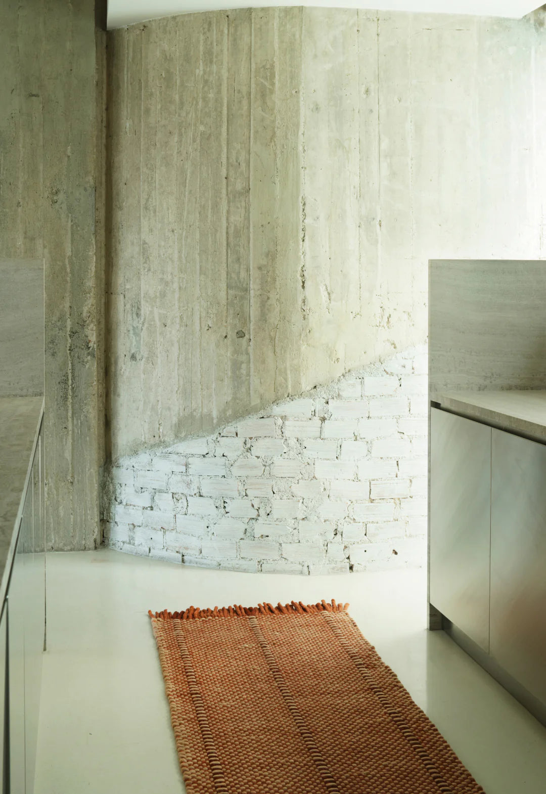 Vloerkleed Layered Massaproductions Cord Wool Rug Burgundy Rust