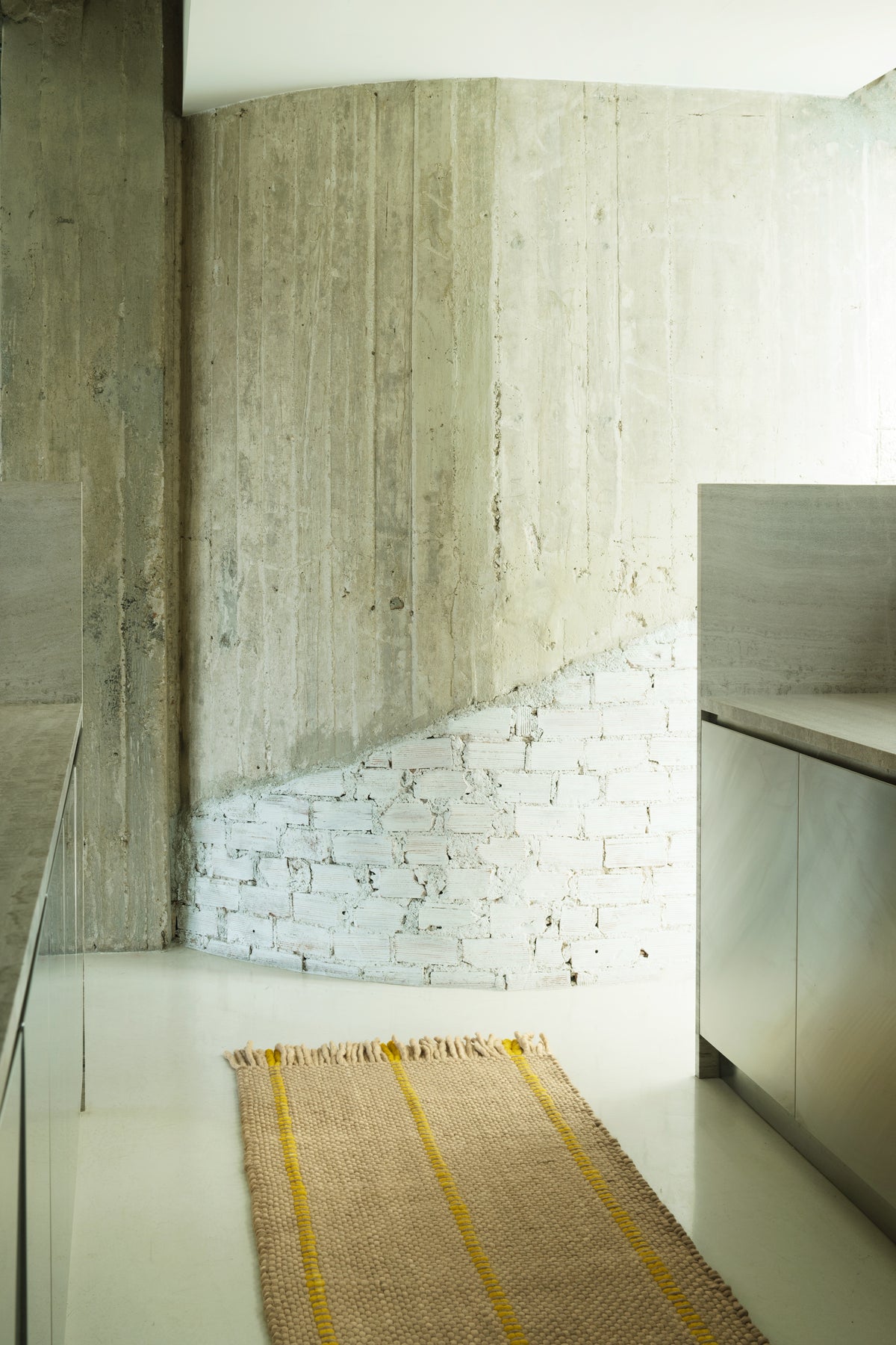 Vloerkleed Layered Massaproductions Cord Wool Rug Yellow Outmeal