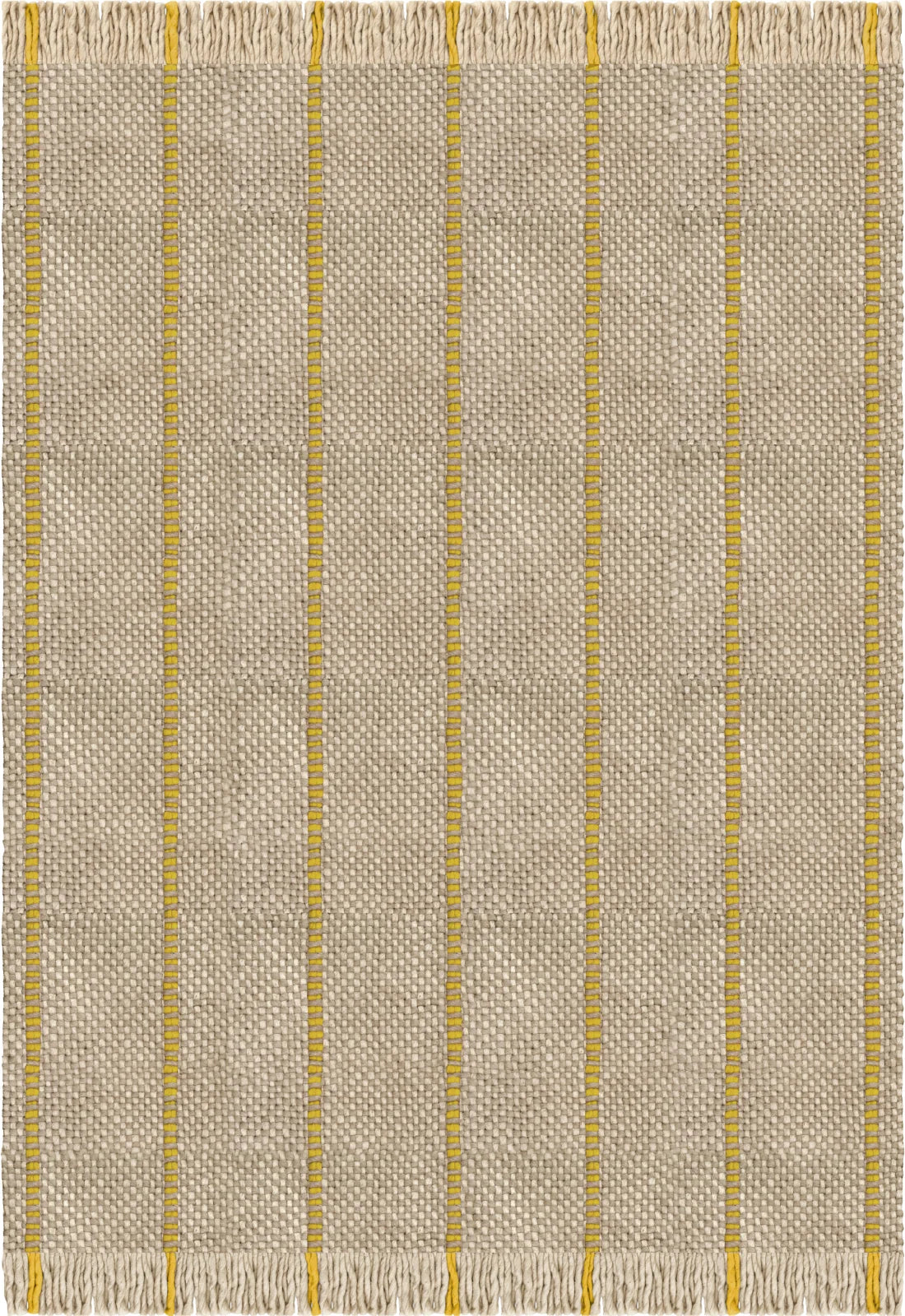 Vloerkleed Layered Massaproductions Cord Wool Rug Yellow Outmeal