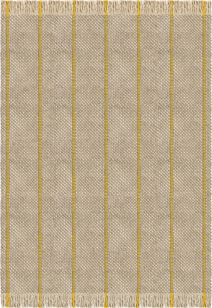 Vloerkleed Layered Massaproductions Cord Wool Rug Yellow Outmeal