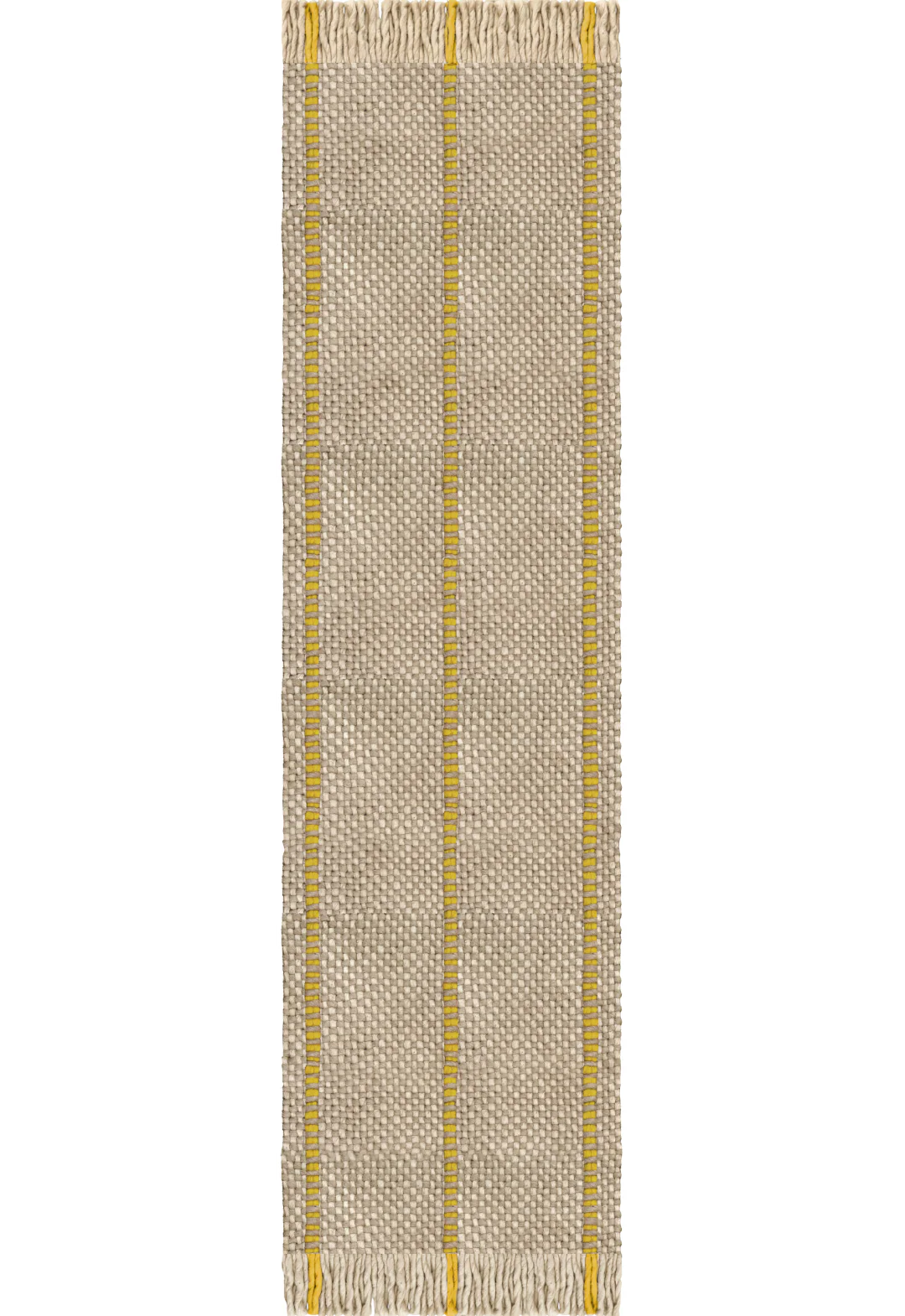 Vloerkleed Layered Massaproductions Cord Wool Rug Yellow Outmeal