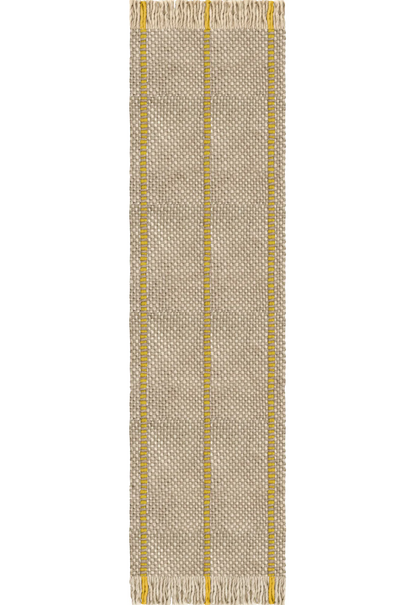 Vloerkleed Layered Massaproductions Cord Wool Rug Yellow Outmeal