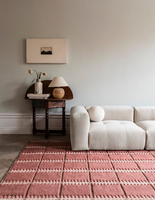 Vloerkleed Layered Lilly Wool Rug Claret Red