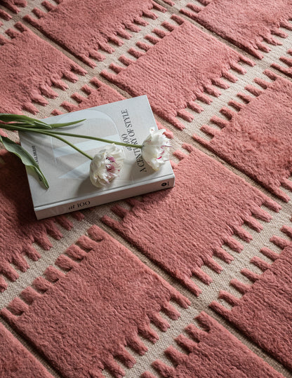 Vloerkleed Layered Lilly Wool Rug Claret Red