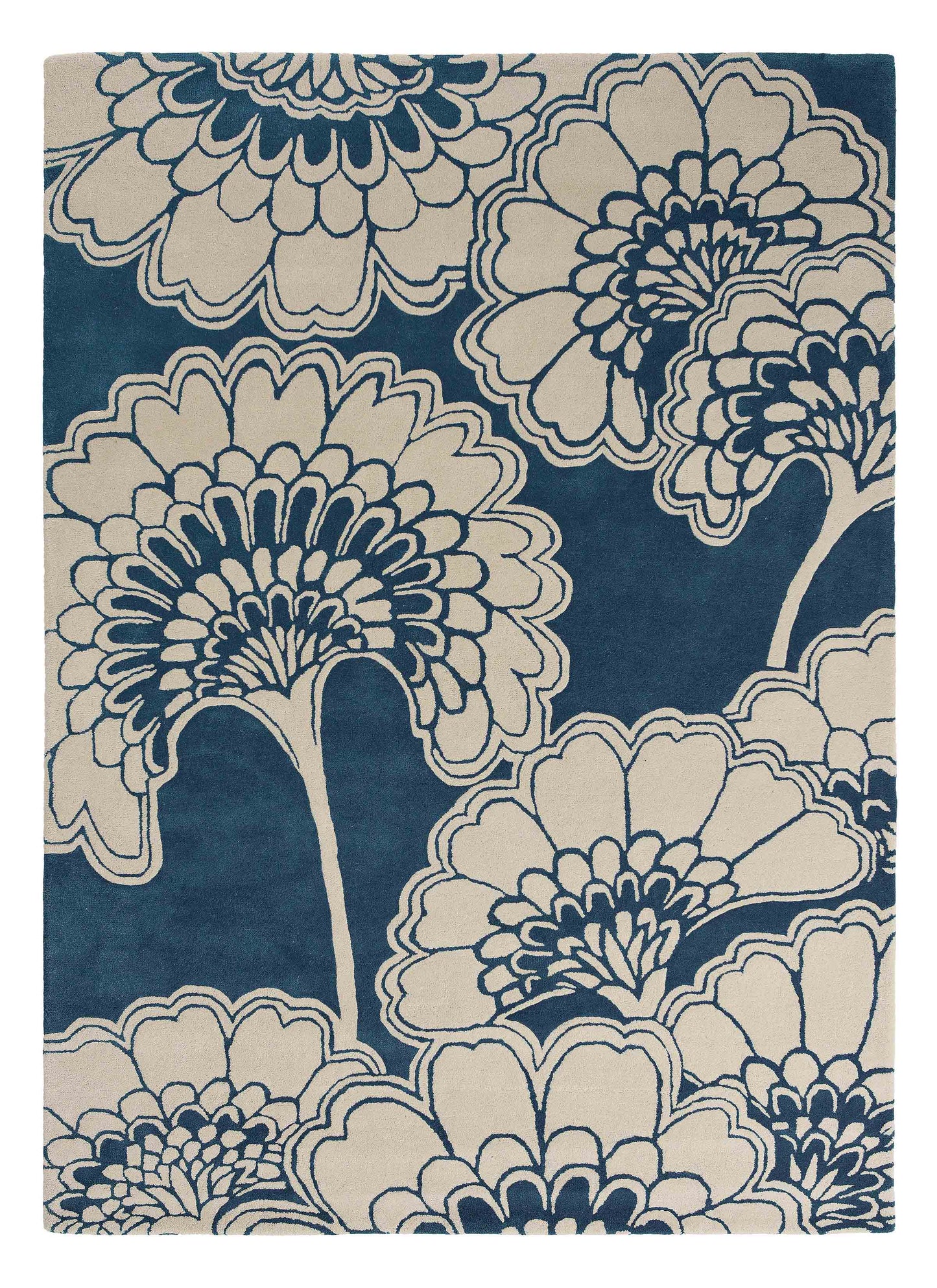 Laagpolig vloerkleed Florence Broadhurst Japanese Floral 39708 Vloerkledenwinkel