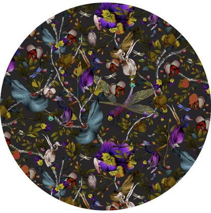 Laagpolig vloerkleed Moooi Carpets Biophilla Dark Slate Rond