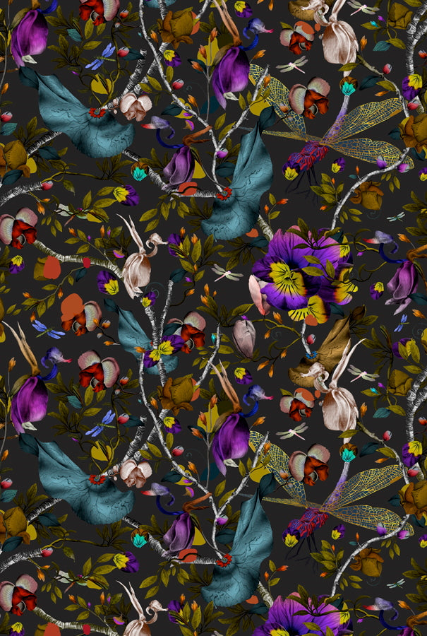 Laagpolig vloerkleed Moooi Carpets Biophilla Dark Slate Vloerkledenwinkel