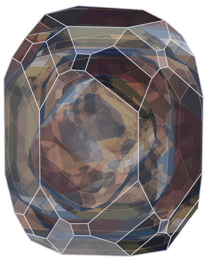 Laagpolig vloerkleed Moooi Carpets Crystal Brown Vloerkledenwinkel