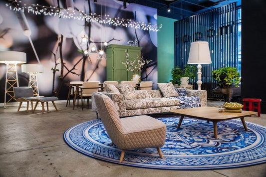 Laagpolig vloerkleed Moooi Carpets Delft Blue Plate Vloerkledenwinkel