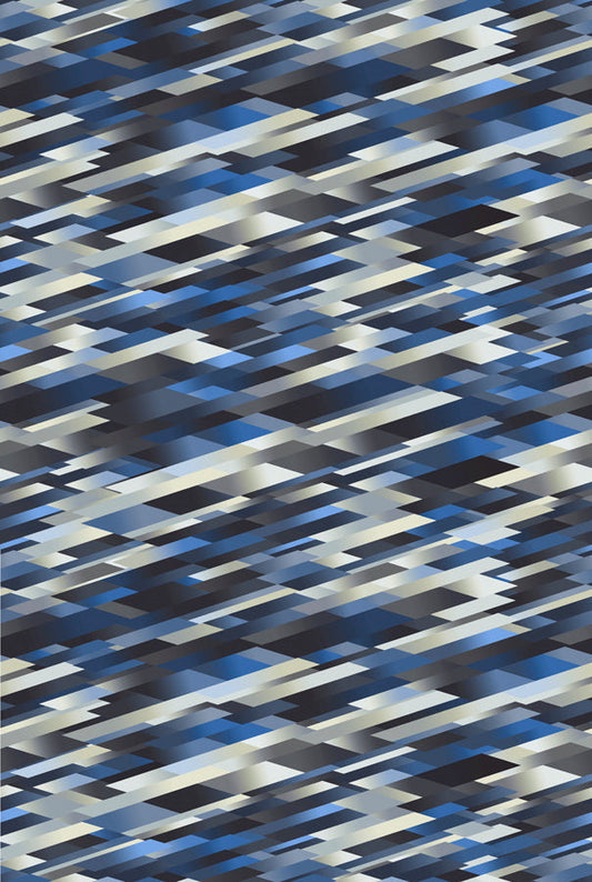 Laagpolig vloerkleed Moooi Carpets Diagonal Gradient Blue Vloerkledenwinkel