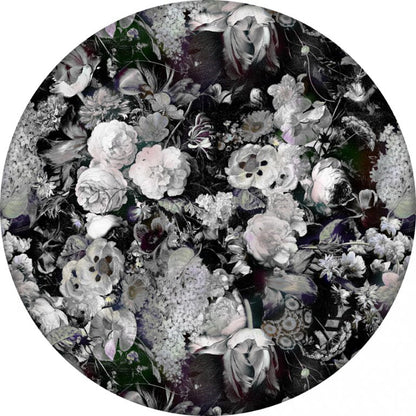 Laagpolig vloerkleed Moooi Carpets Eden Queen B&W Rond