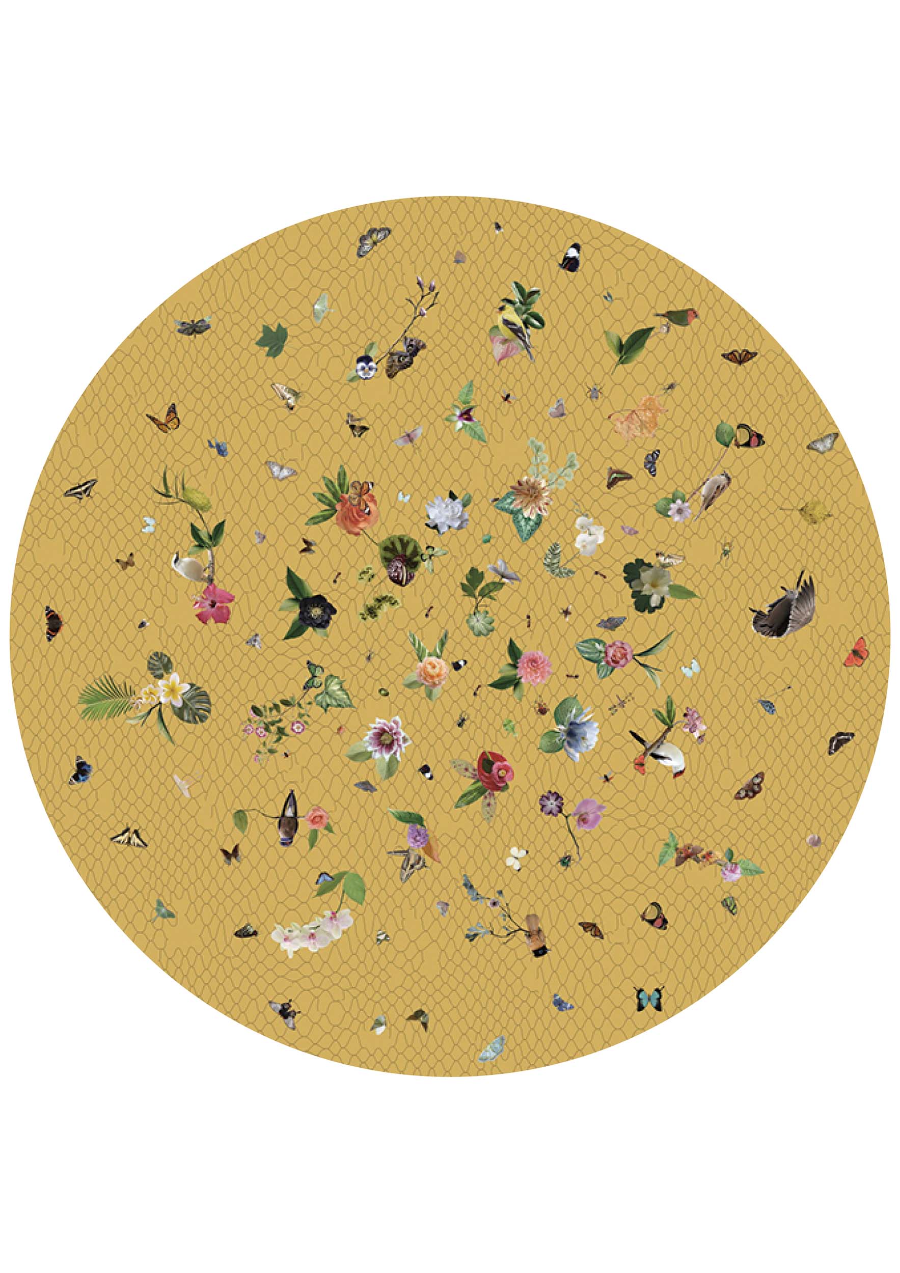 Laagpolig vloerkleed Moooi Carpets Garden of Eden Yellow Vloerkledenwinkel