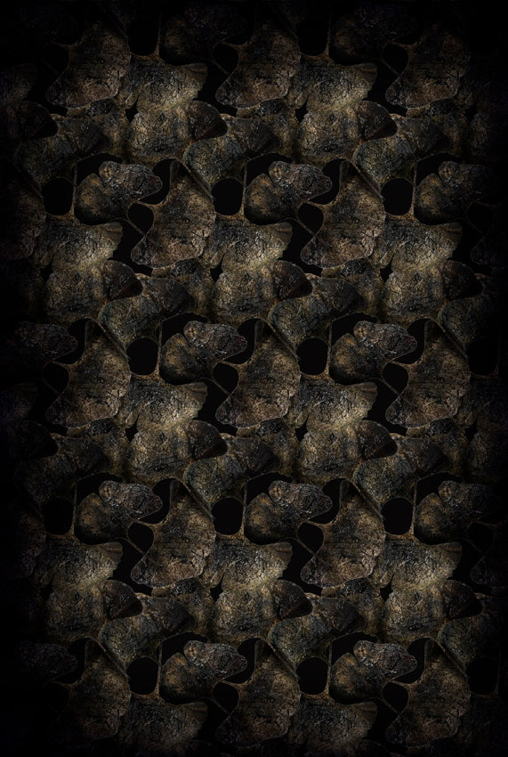 Laagpolig vloerkleed Moooi Carpets Ginko Leaf Black