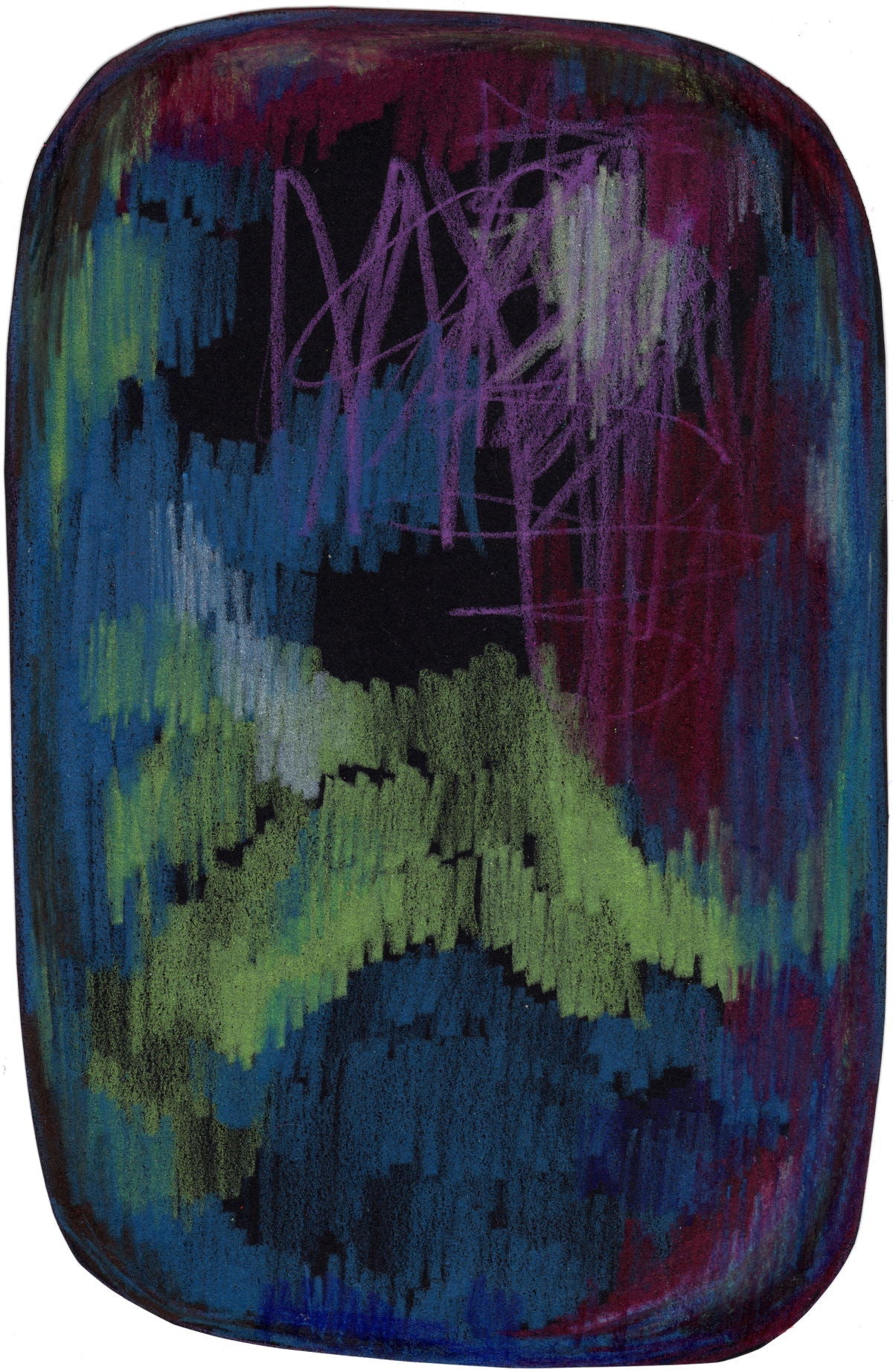 Laagpolig vloerkleed Moooi Carpets Scribble Black Green Blue Vloerkledenwinkel
