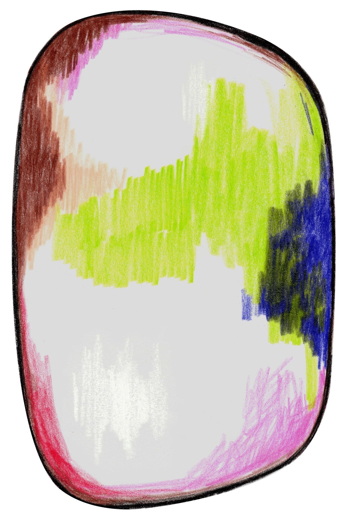 Laagpolig vloerkleed Moooi Carpets Scribble Green Blue Pink Vloerkledenwinkel