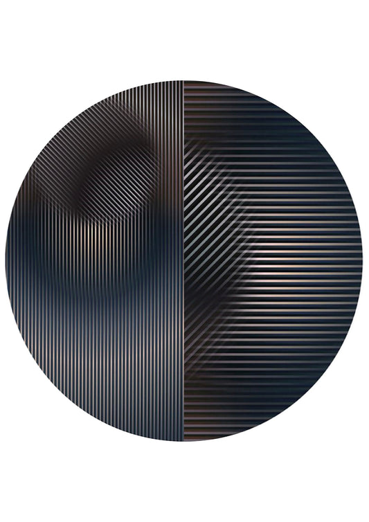 Laagpolig vloerkleed Moooi Carpets Trichroic Hoxton Round Vloerkledenwinkel