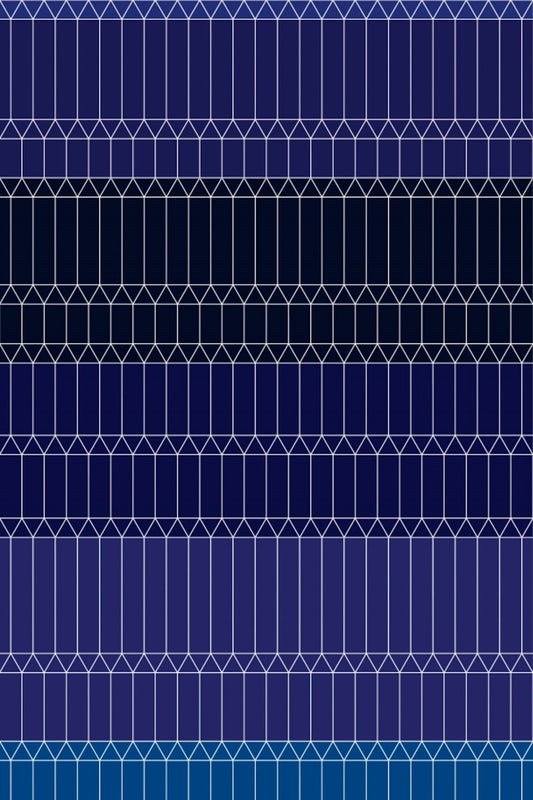 Laagpolig vloerkleed Moooi Carpets Zigzag Blue Vloerkledenwinkel