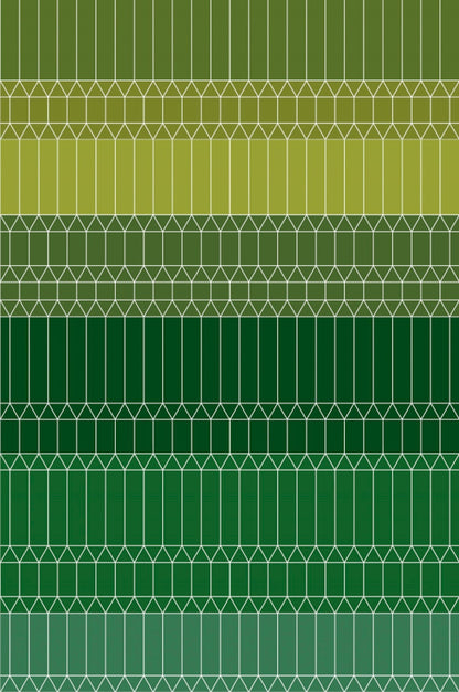 Laagpolig vloerkleed Moooi Carpets Zigzag Green