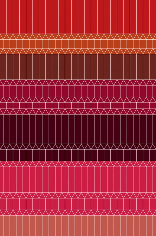 Laagpolig vloerkleed Moooi Carpets Zigzag Red Vloerkledenwinkel
