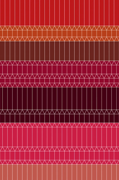 Laagpolig vloerkleed Moooi Carpets Zigzag Red