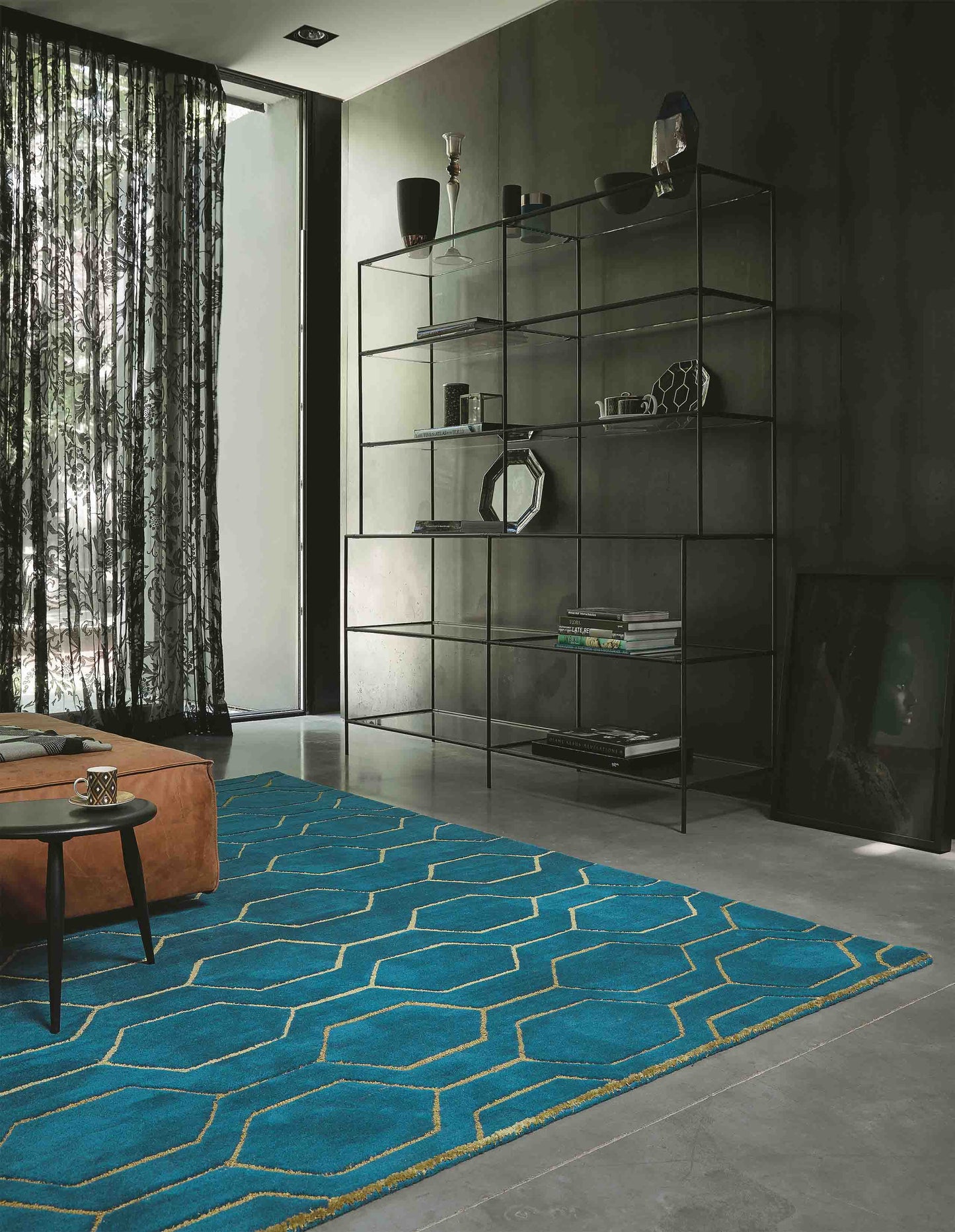 Laagpolig vloerkleed Wedgwood Arris Teal 37307 Vloerkledenwinkel